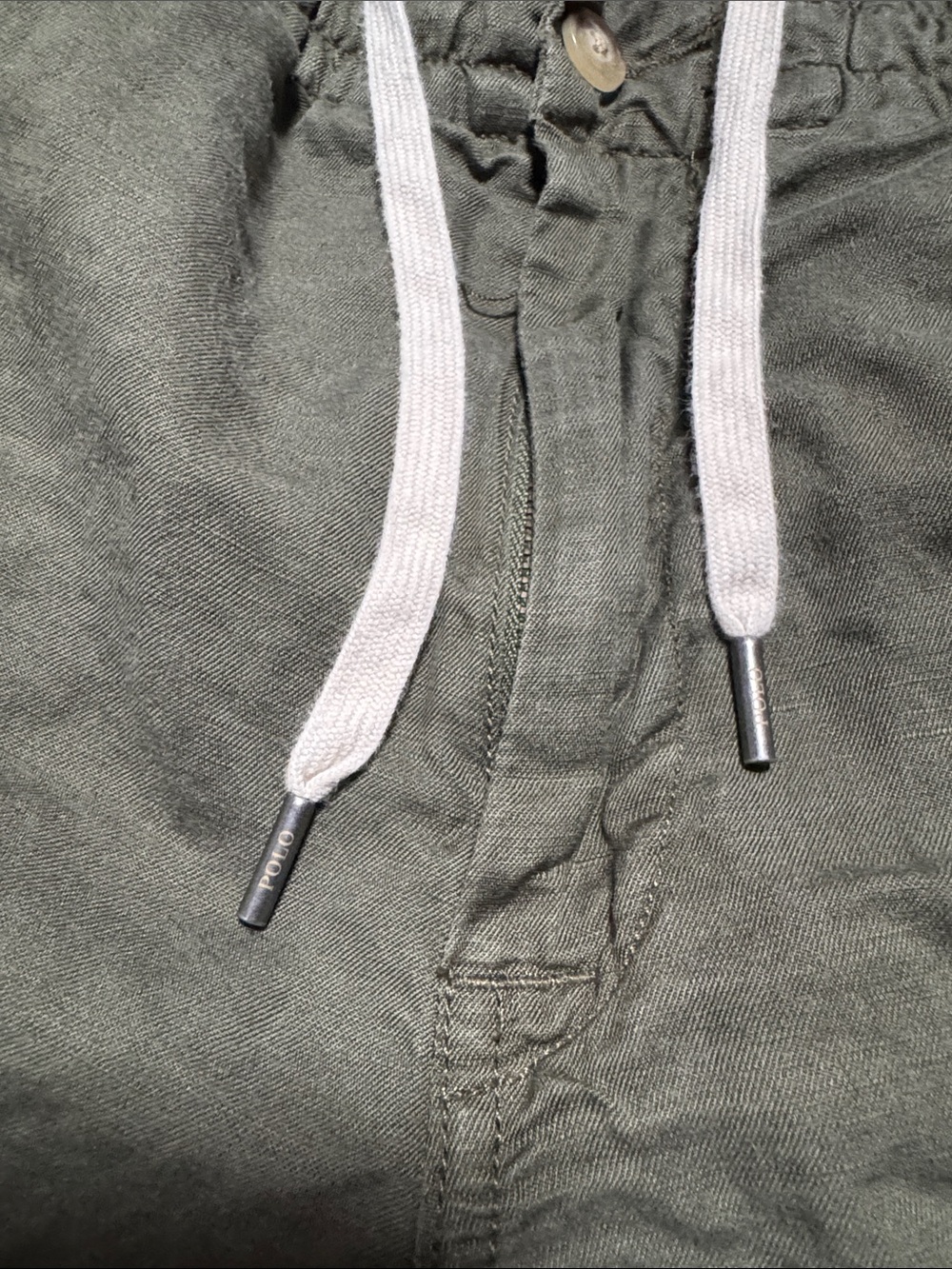 Polo by Ralph Lauren Olive Green Drawstring Men's Shorts - Picture 5 of 7